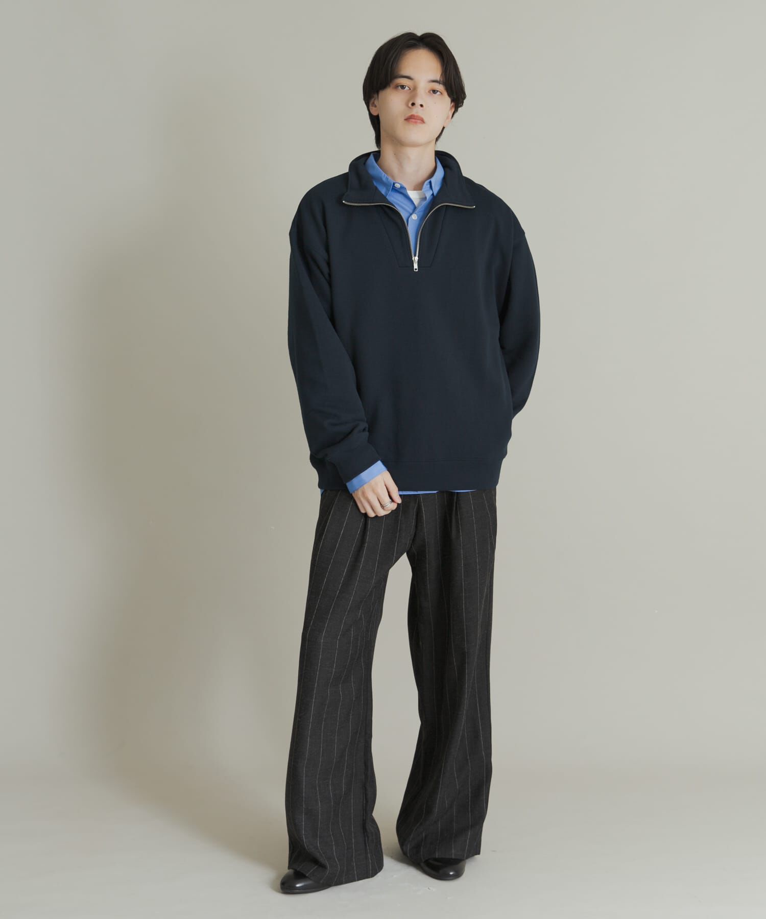 SENSE OF PLACE by URBAN RESEARCH「『一部WEB限定カラー』ハーフジップロングスリーブスウェット」|スウェット・ジャージ|