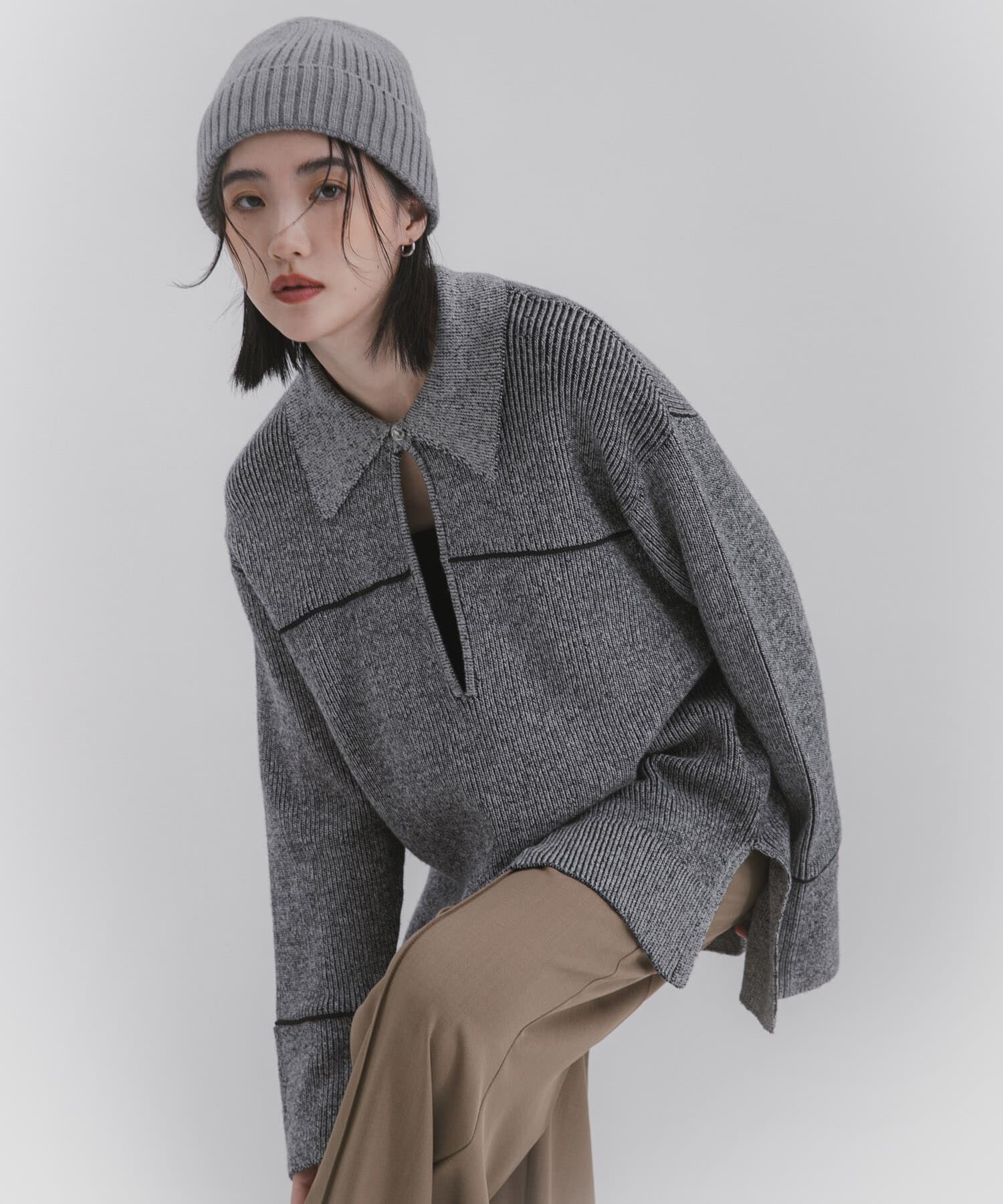 SENSE OF PLACE by URBAN RESEARCH「ルーズフカVネックセーター」|ニット・セーター|