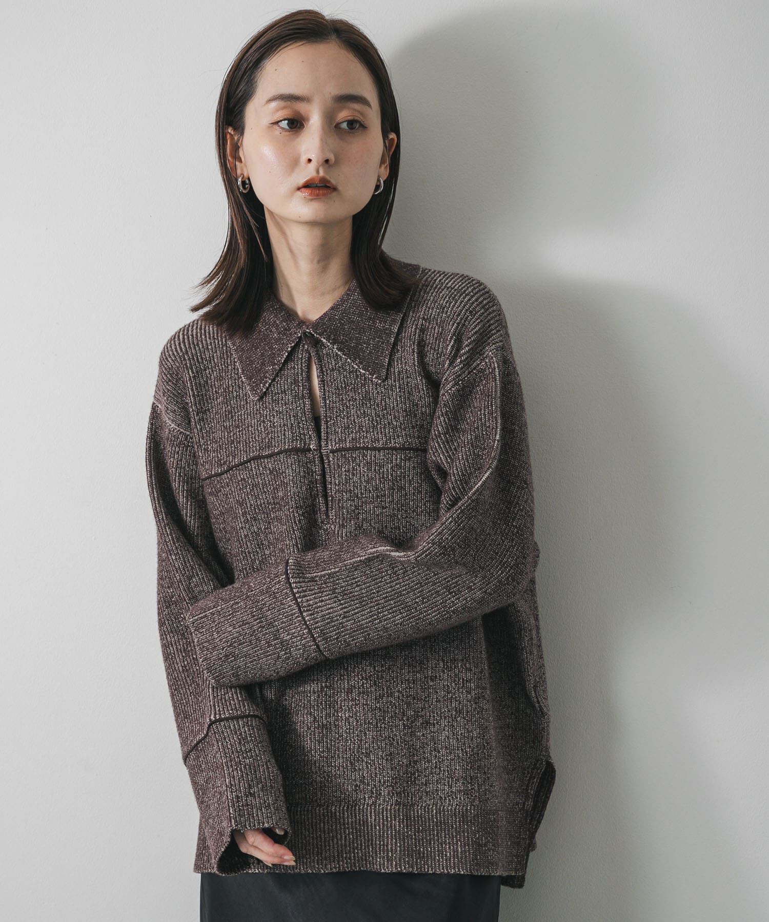 SENSE OF PLACE by URBAN RESEARCH「ルーズフカVネックセーター」|ニット・セーター|