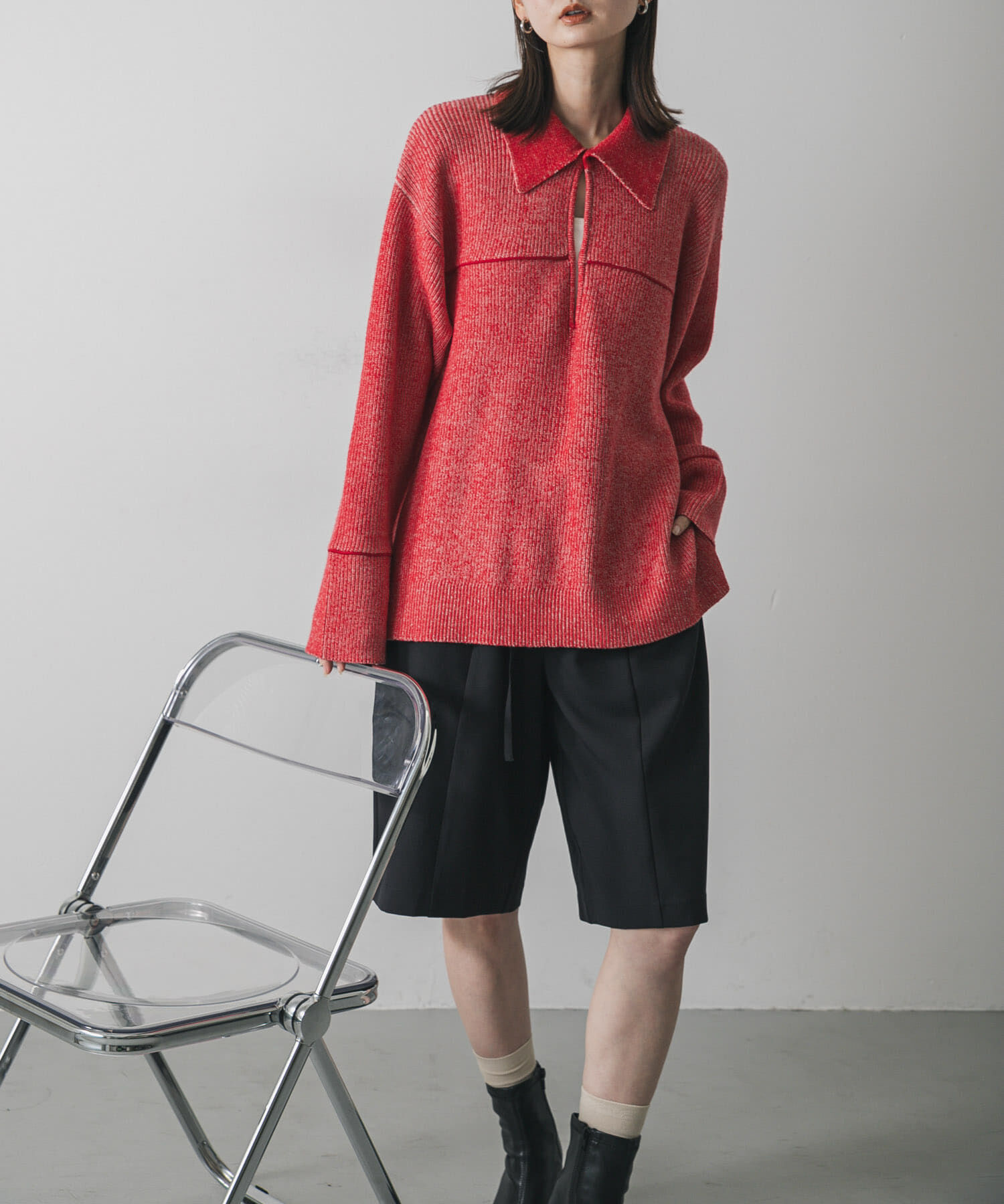 SENSE OF PLACE by URBAN RESEARCH「ルーズフカVネックセーター」|ニット・セーター|