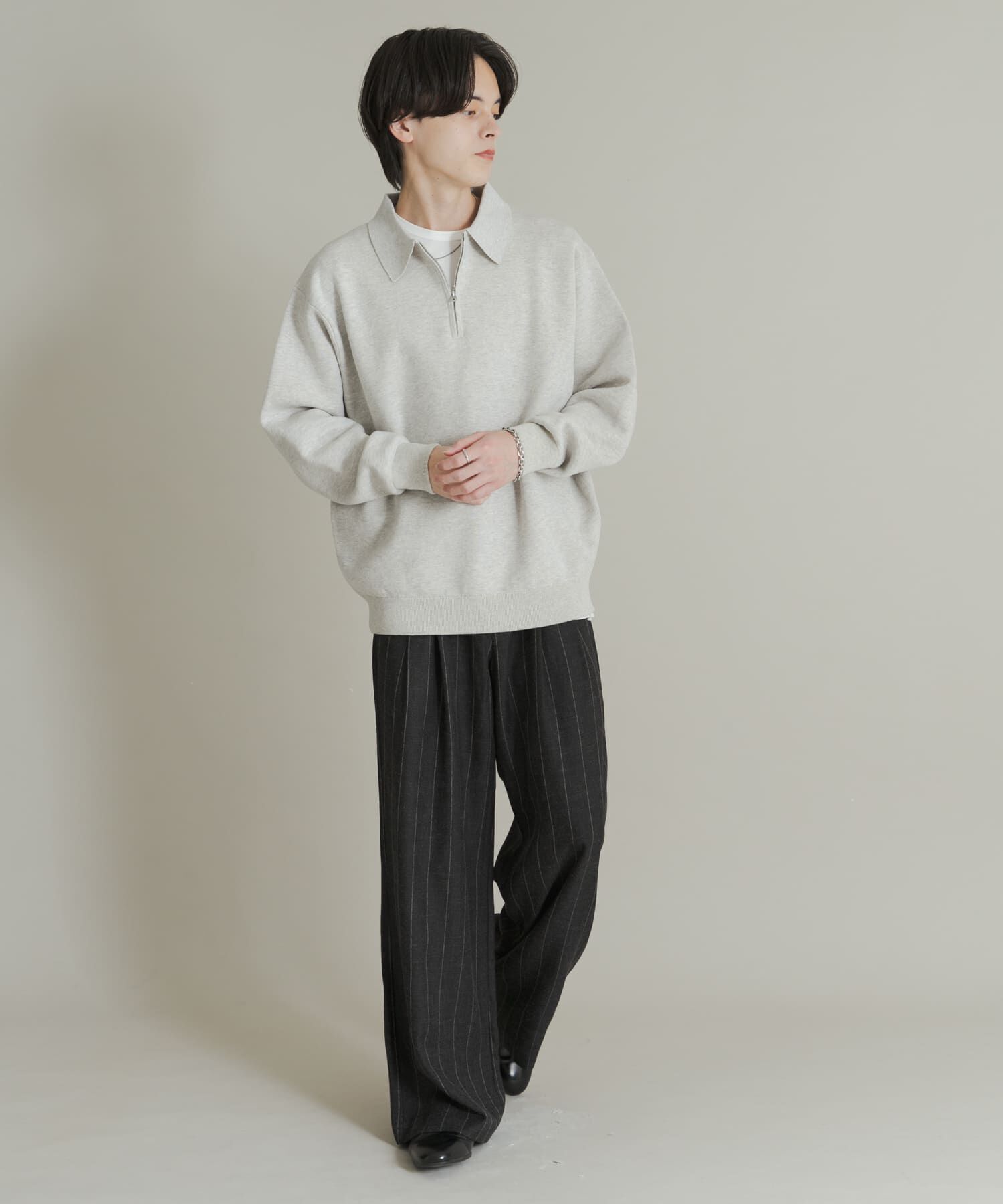 SENSE OF PLACE by URBAN RESEARCH「『ユニセックス』スウェットライクハーフジップニット」|ニット・セーター|