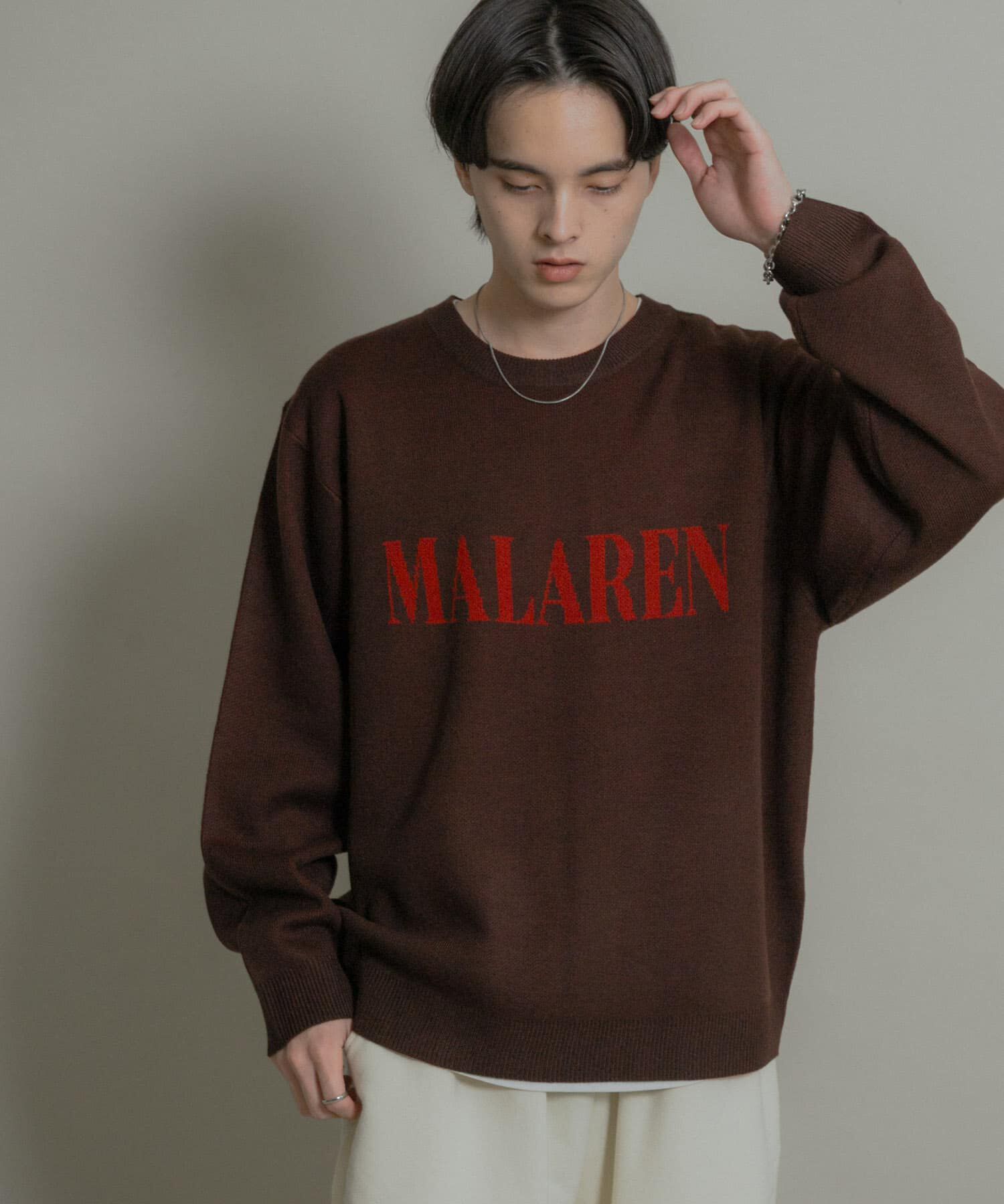 SENSE OF PLACE by URBAN RESEARCH「ロゴグラフィッククルーネックニット」|ニット・セーター|