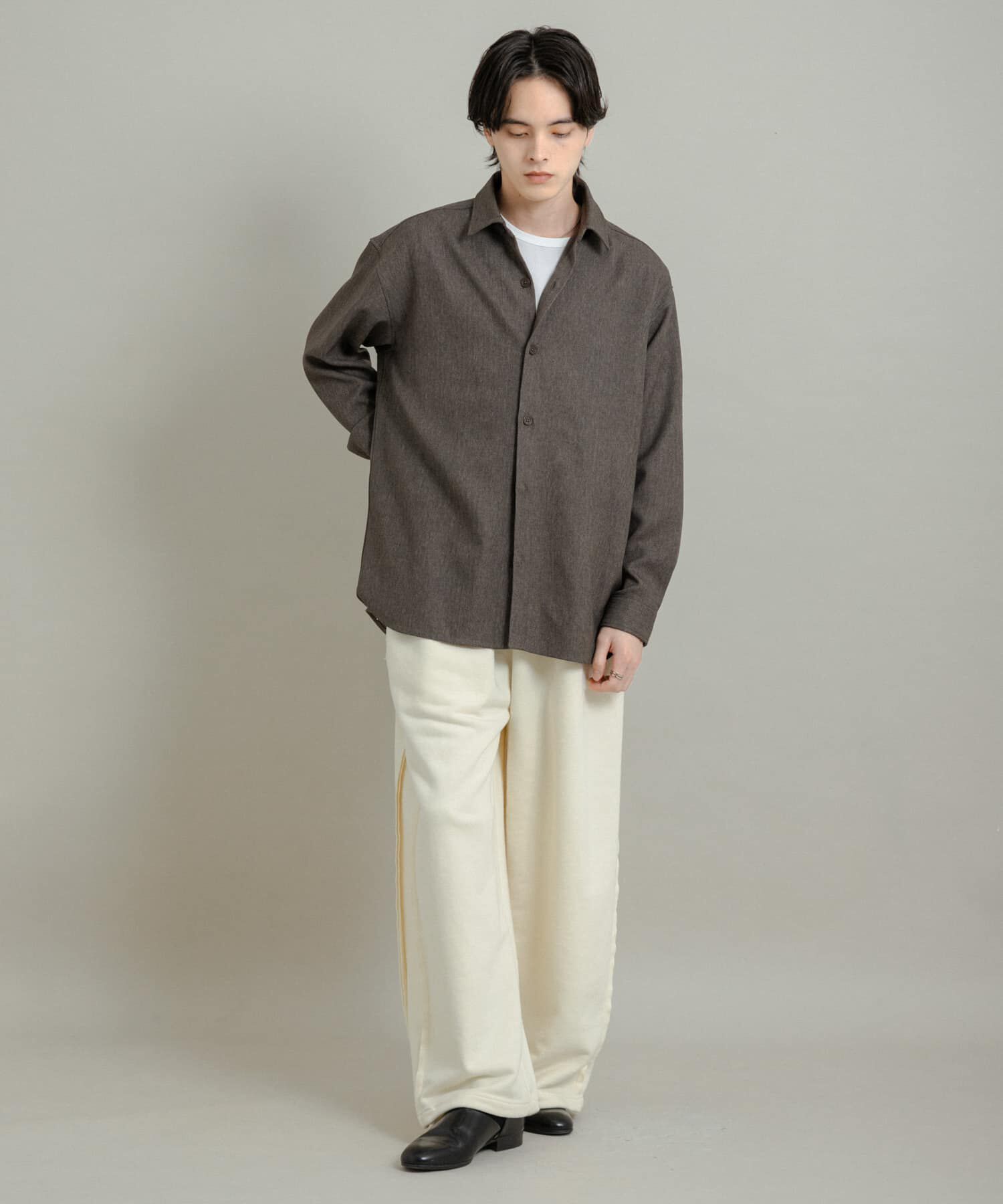 SENSE OF PLACE by URBAN RESEARCH「『UR TECH』ヘリンボーンレギュラーカラーシャツ」|シャツ・ブラウス|