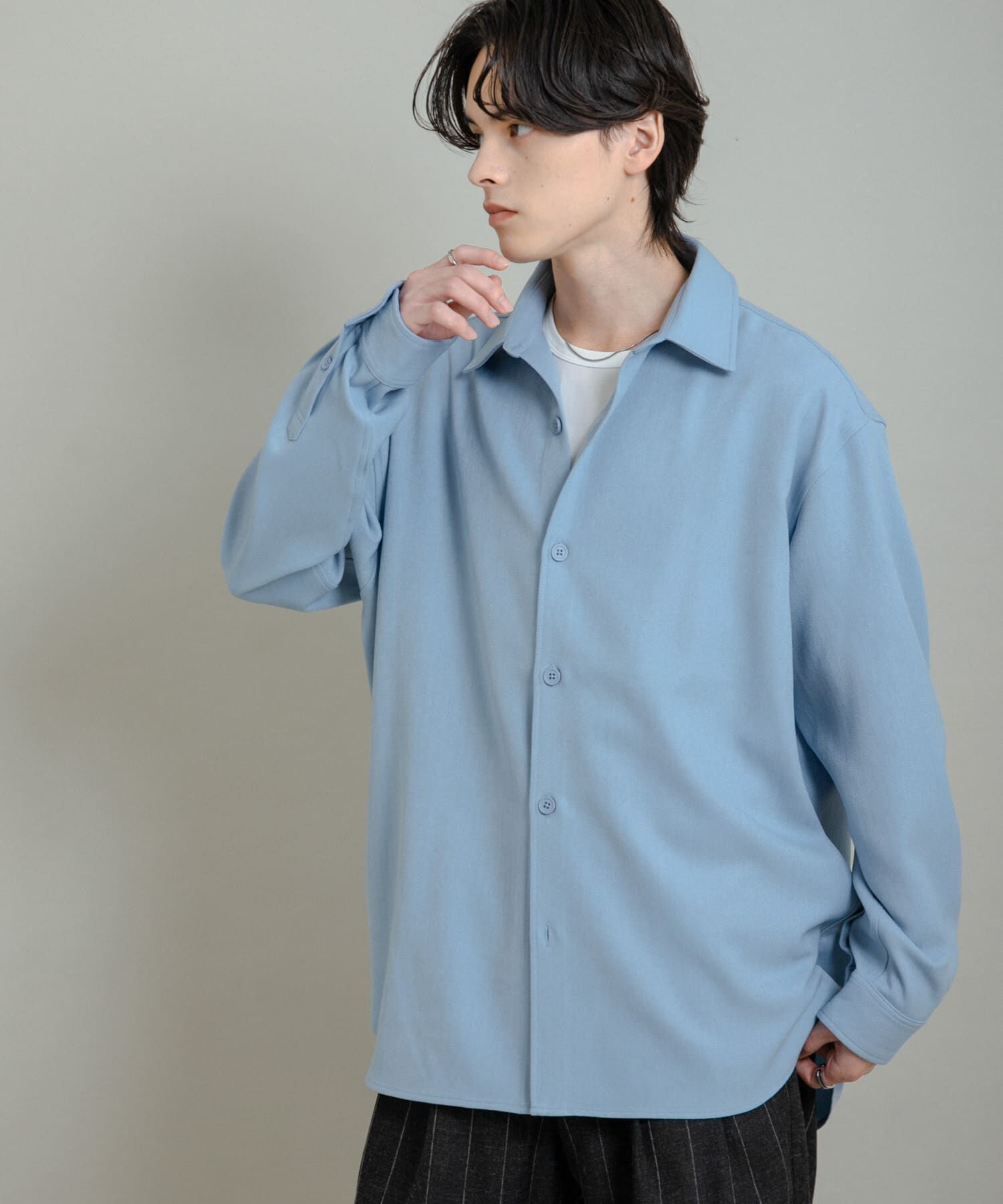 SENSE OF PLACE by URBAN RESEARCH「『UR TECH』ヘリンボーンレギュラーカラーシャツ」|シャツ・ブラウス|