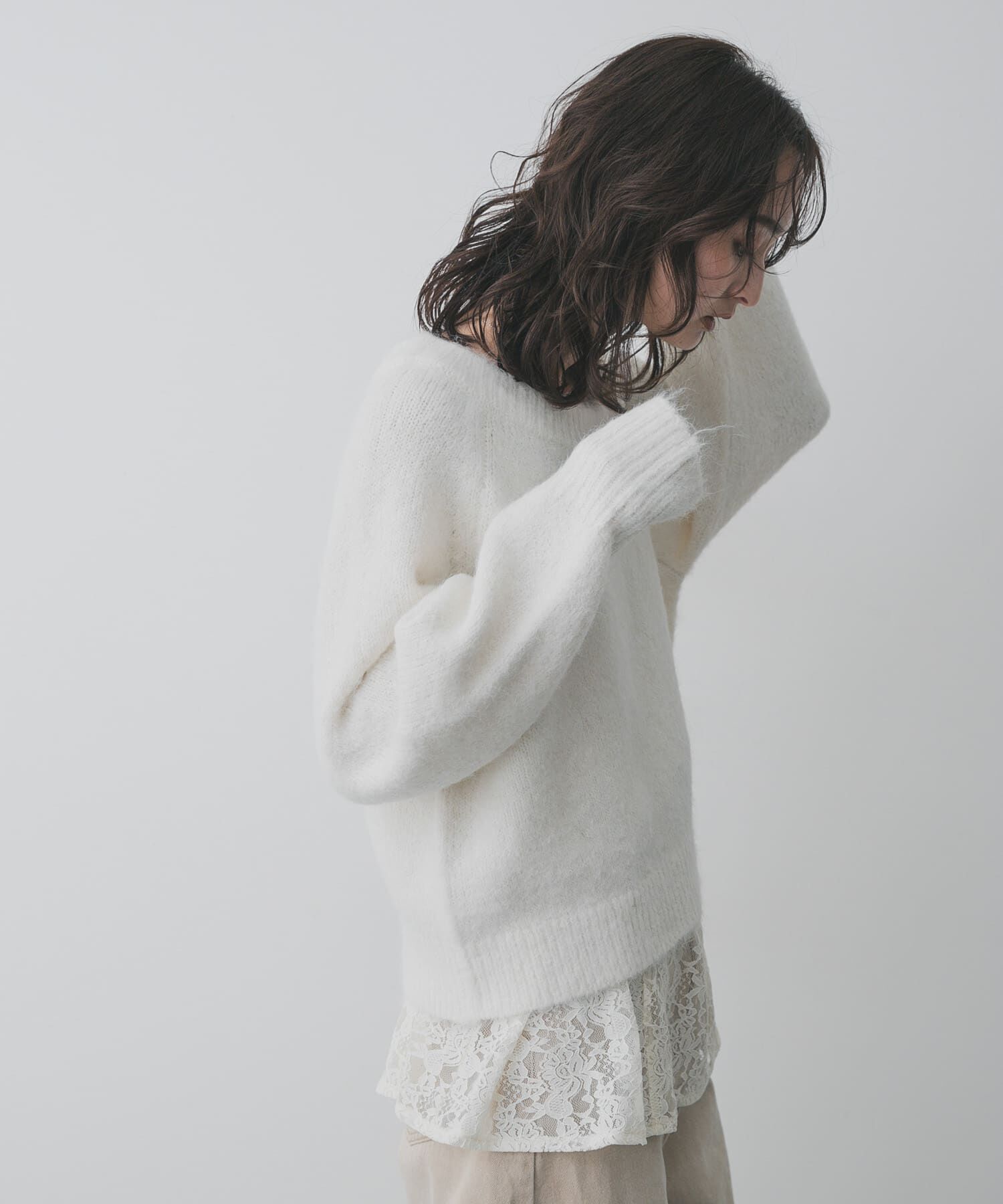 SENSE OF PLACE by URBAN RESEARCH「アシメネックニット」|ニット・セーター|