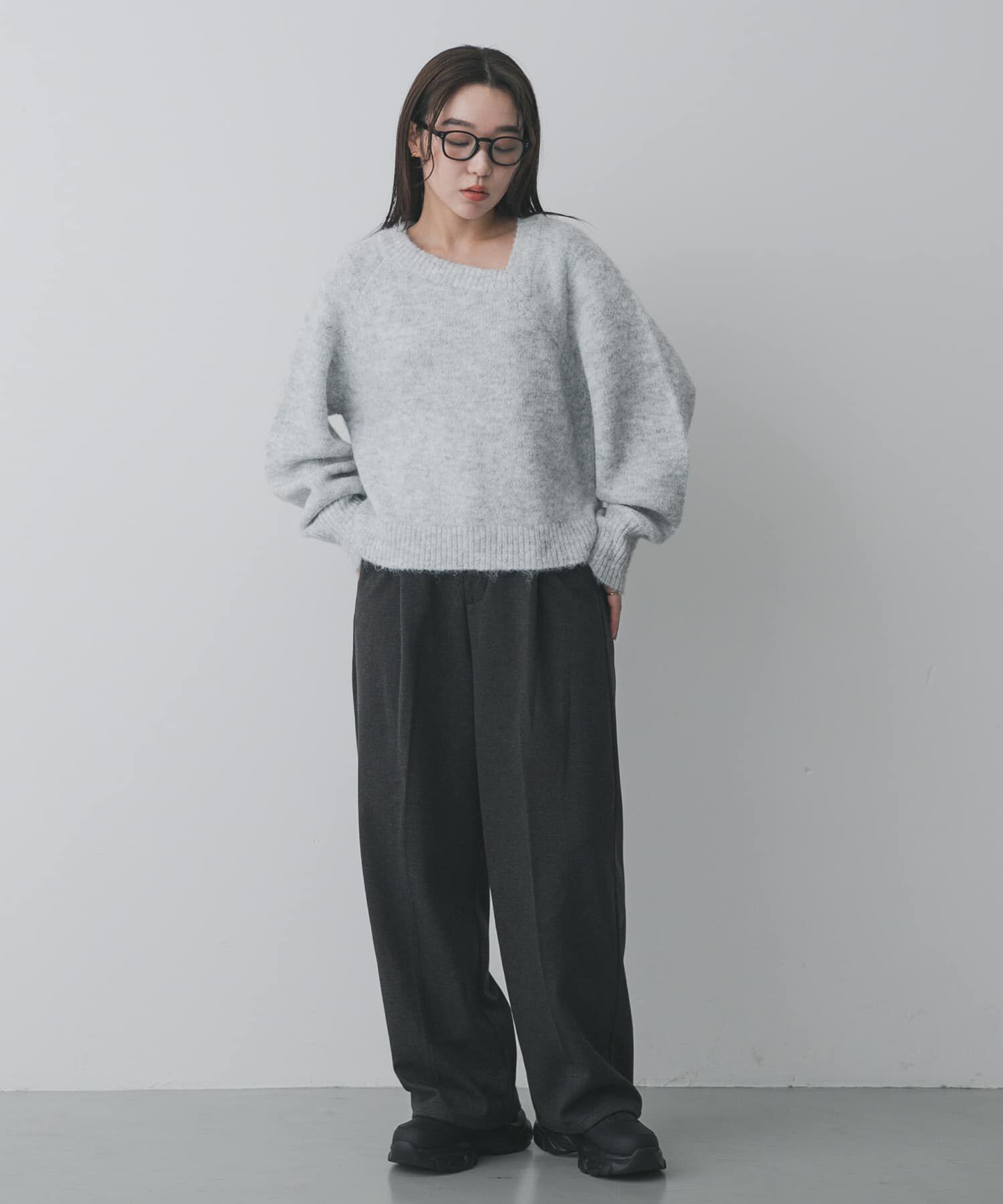 SENSE OF PLACE by URBAN RESEARCH「アシメネックニット」|ニット・セーター|