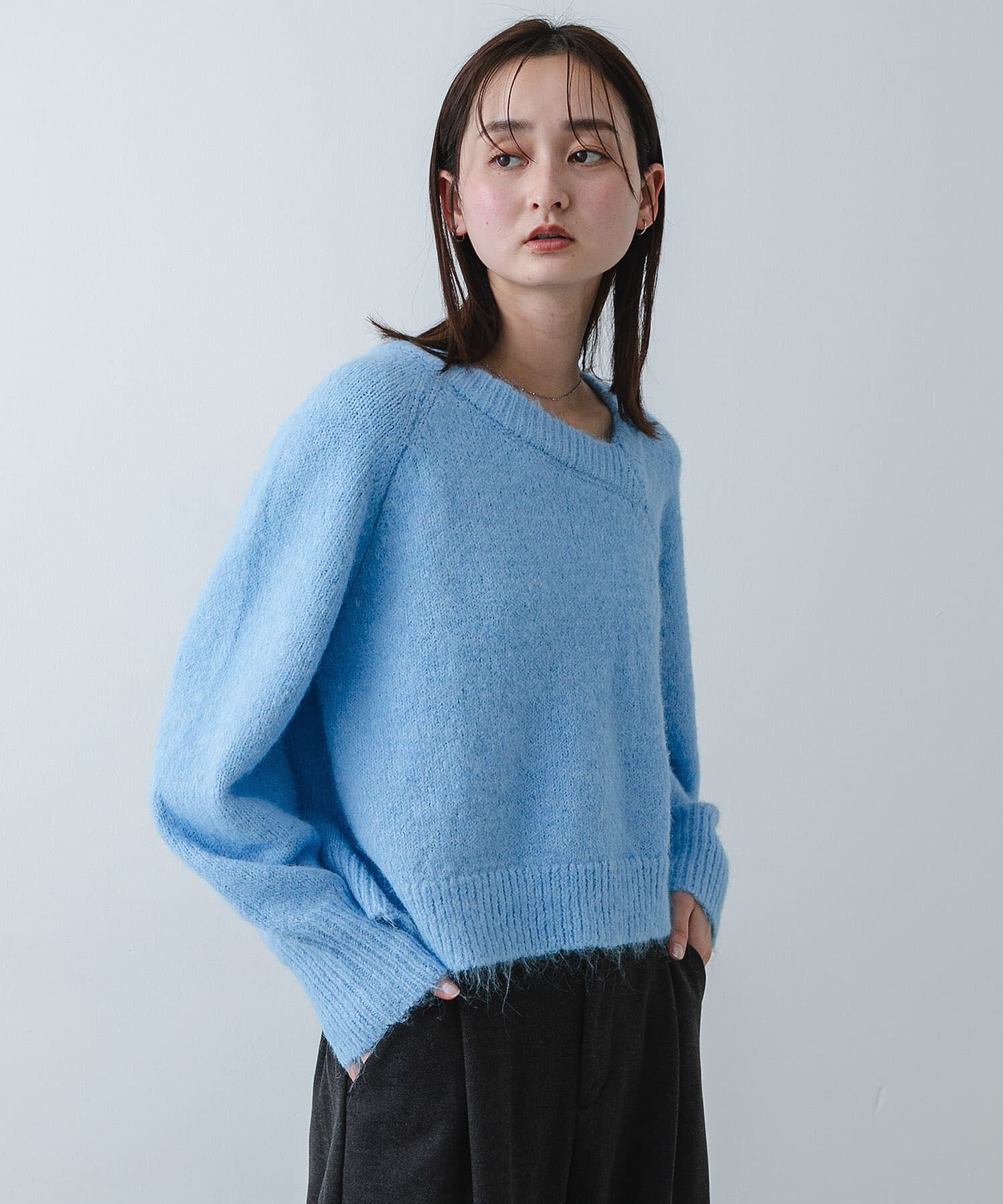 SENSE OF PLACE by URBAN RESEARCH「アシメネックニット」|ニット・セーター|