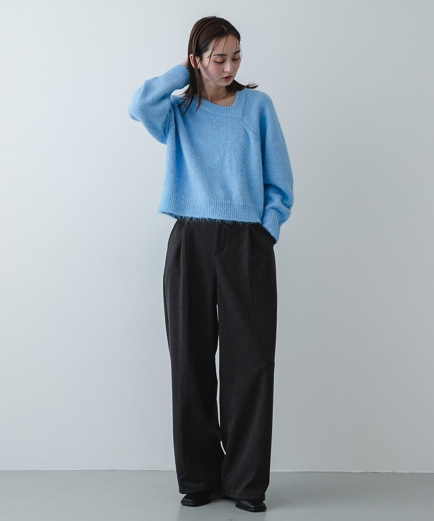 SENSE OF PLACE by URBAN RESEARCH「アシメネックニット」|ニット・セーター|