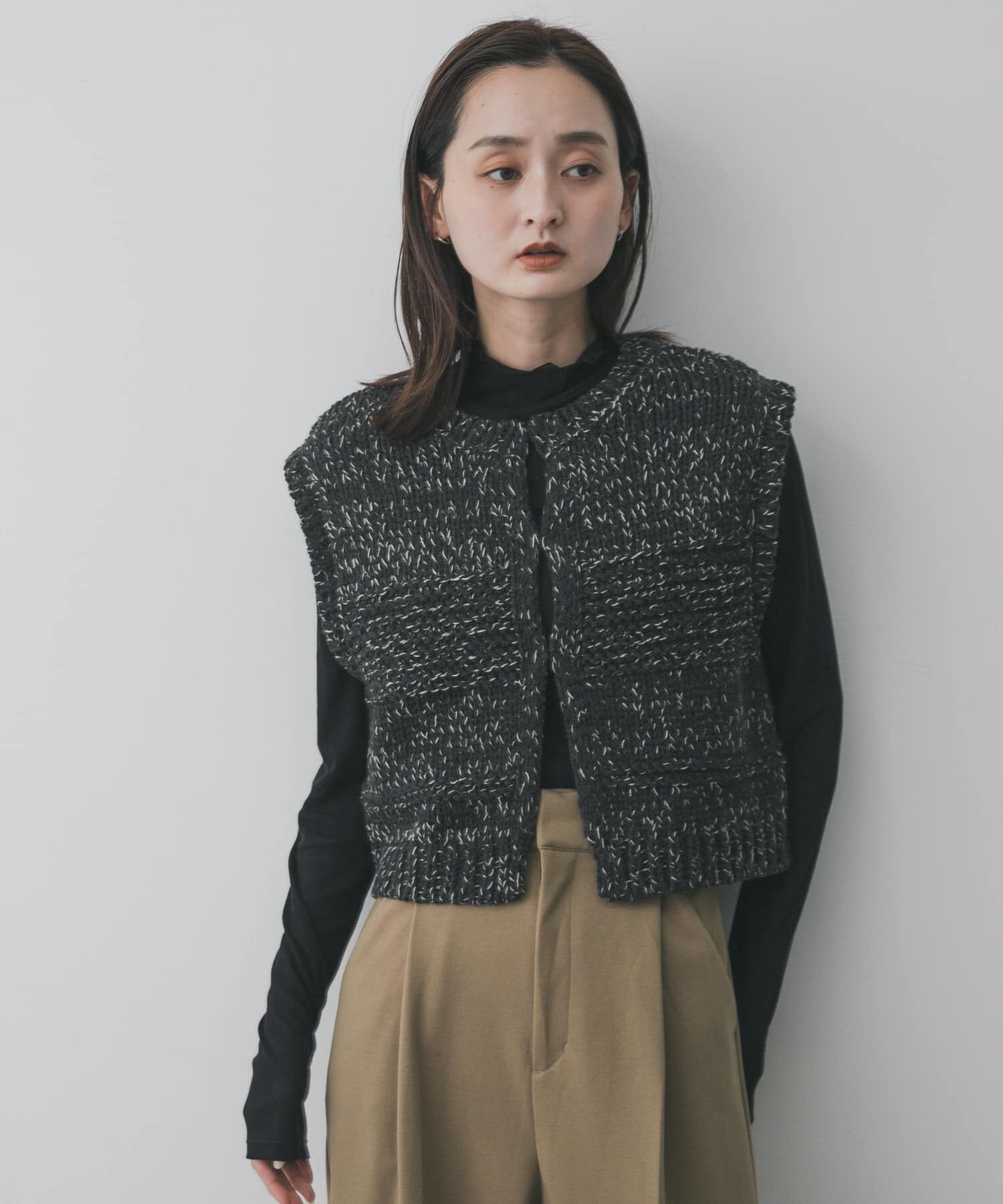 SENSE OF PLACE by URBAN RESEARCH「『洗濯可』ミックスカラーローゲージベスト」|ベスト・ジレ|