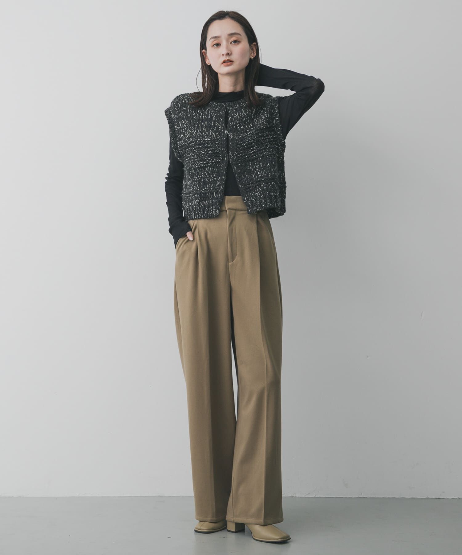 SENSE OF PLACE by URBAN RESEARCH「『洗濯可』ミックスカラーローゲージベスト」|ベスト・ジレ|