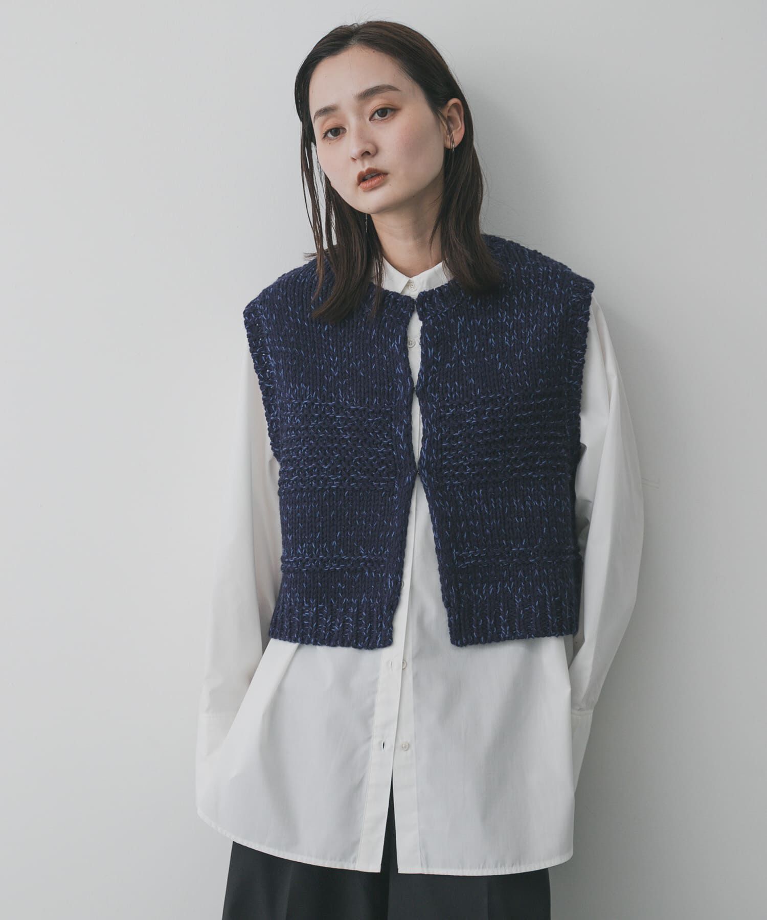 SENSE OF PLACE by URBAN RESEARCH「『洗濯可』ミックスカラーローゲージベスト」|ベスト・ジレ|