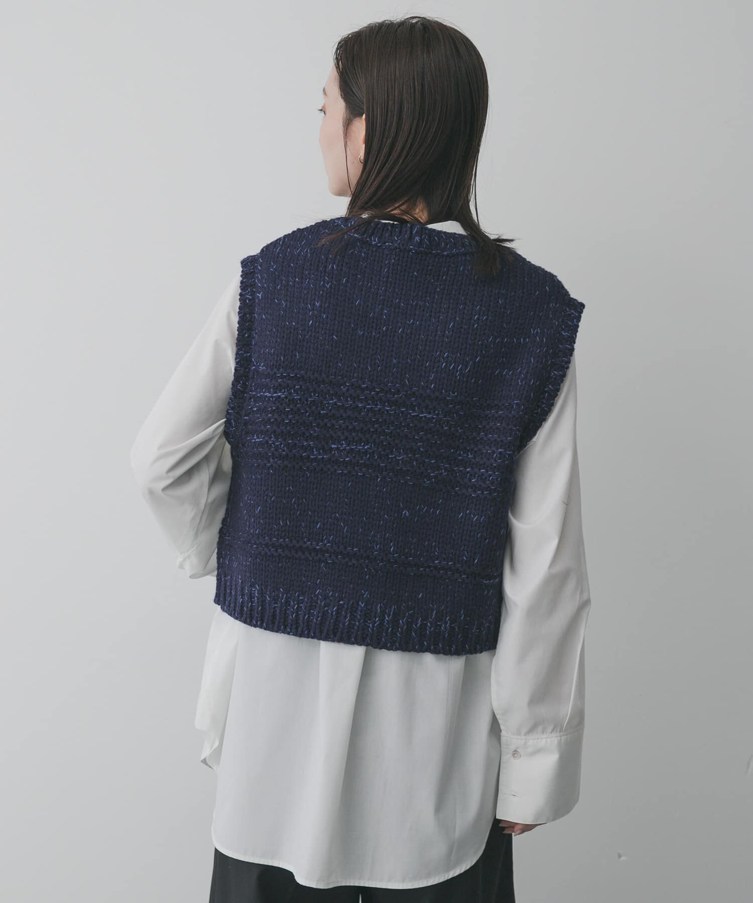 SENSE OF PLACE by URBAN RESEARCH「『洗濯可』ミックスカラーローゲージベスト」|ベスト・ジレ|