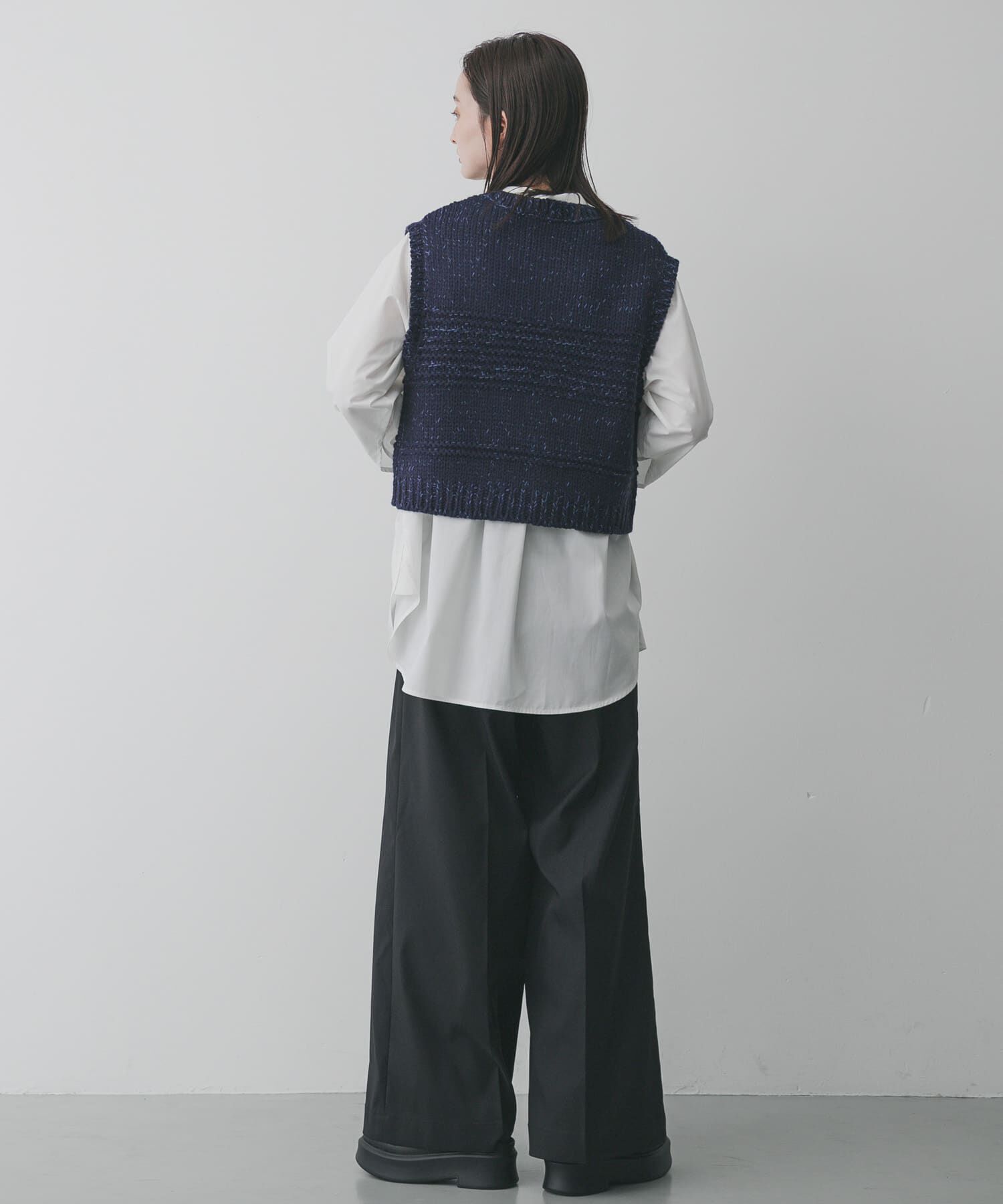 SENSE OF PLACE by URBAN RESEARCH「『洗濯可』ミックスカラーローゲージベスト」|ベスト・ジレ|