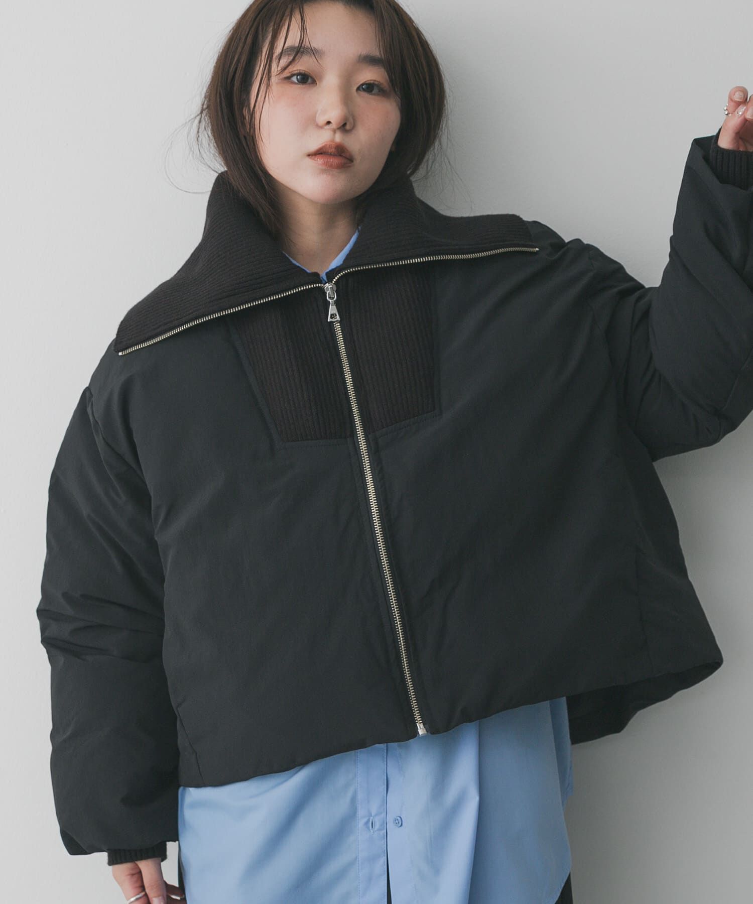 SENSE OF PLACE by URBAN RESEARCH「ビッグカラーショートパフジャケット」|ダウン|