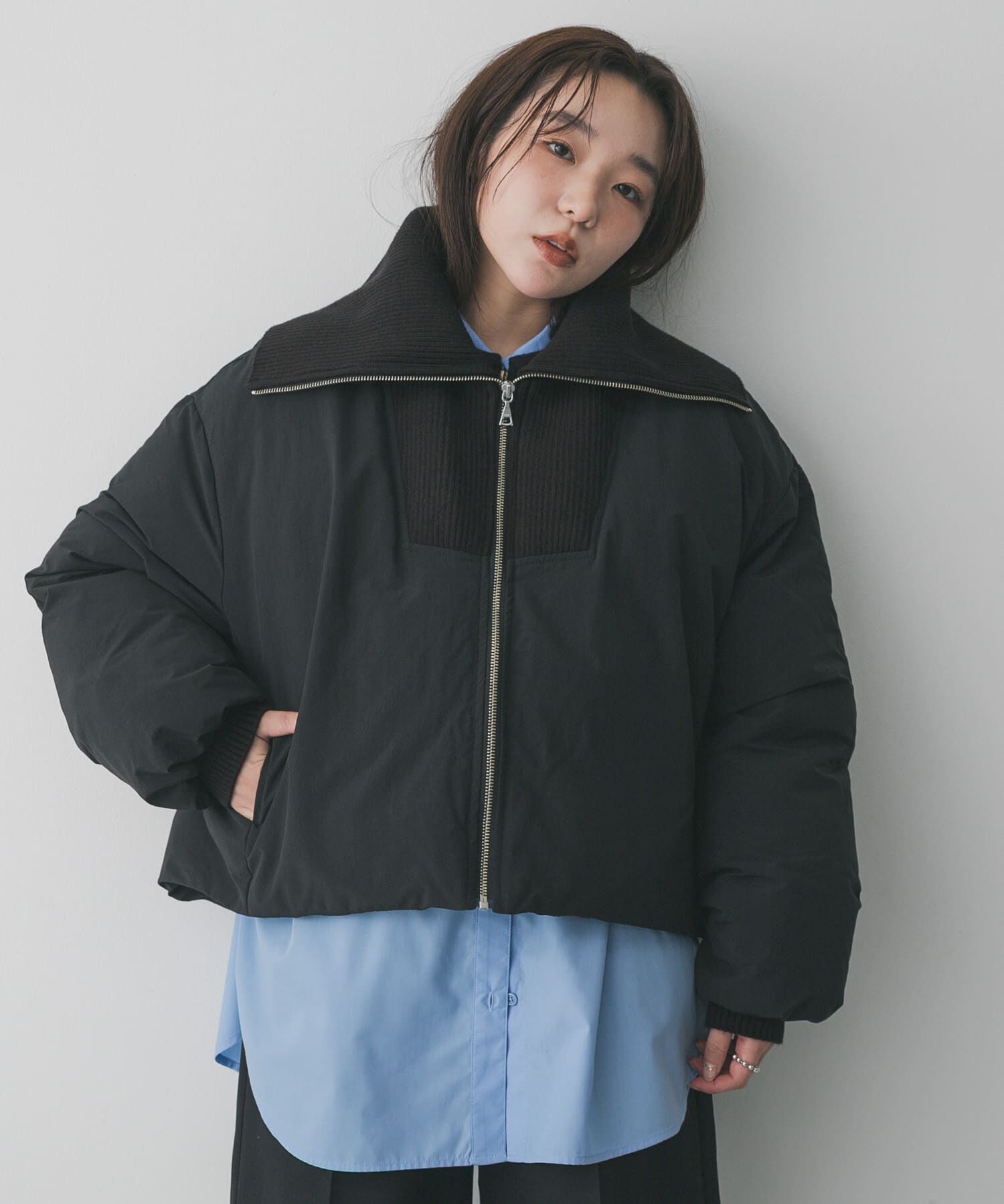 SENSE OF PLACE by URBAN RESEARCH「ビッグカラーショートパフジャケット」|ダウン|