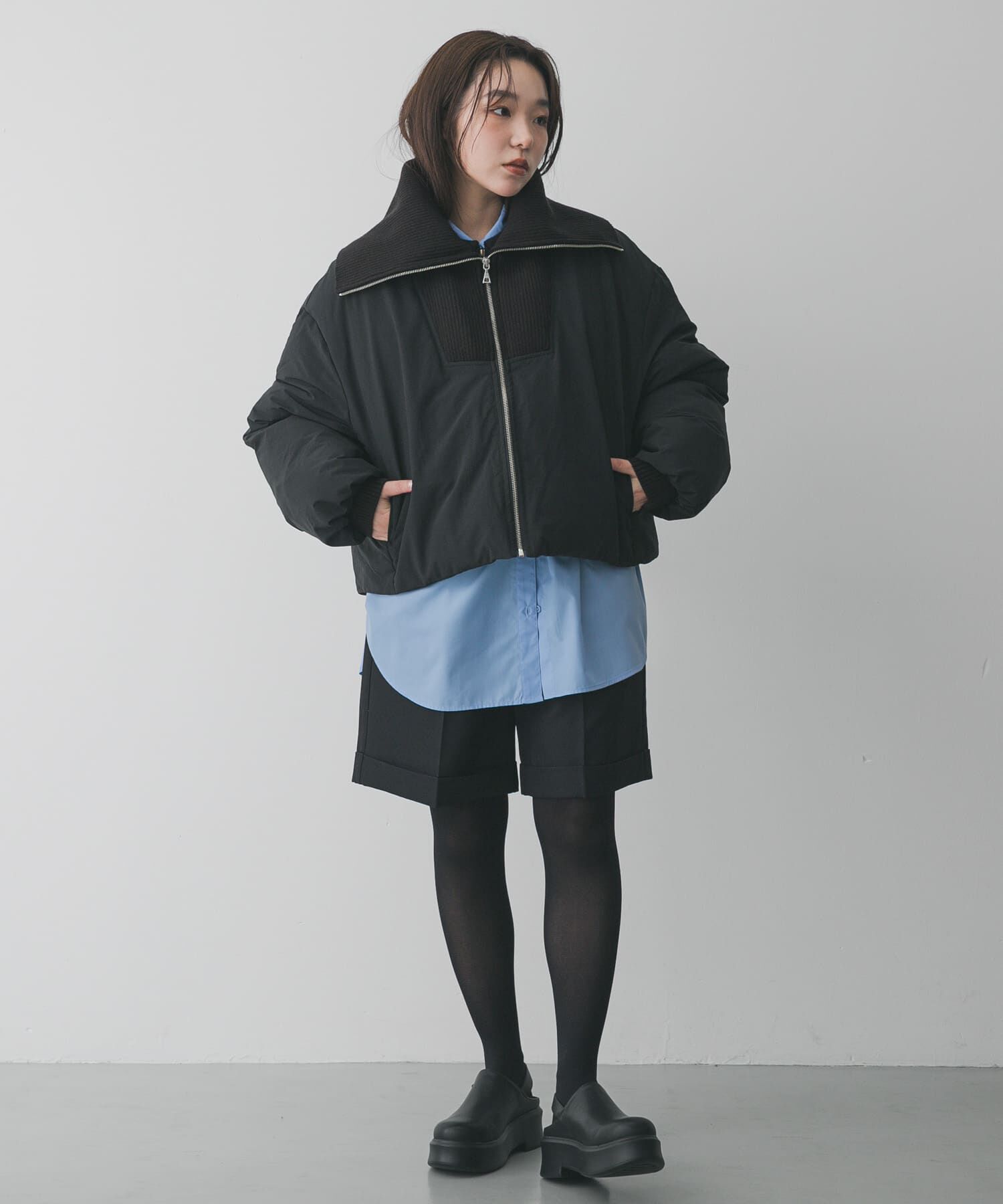 SENSE OF PLACE by URBAN RESEARCH「ビッグカラーショートパフジャケット」|ダウン|