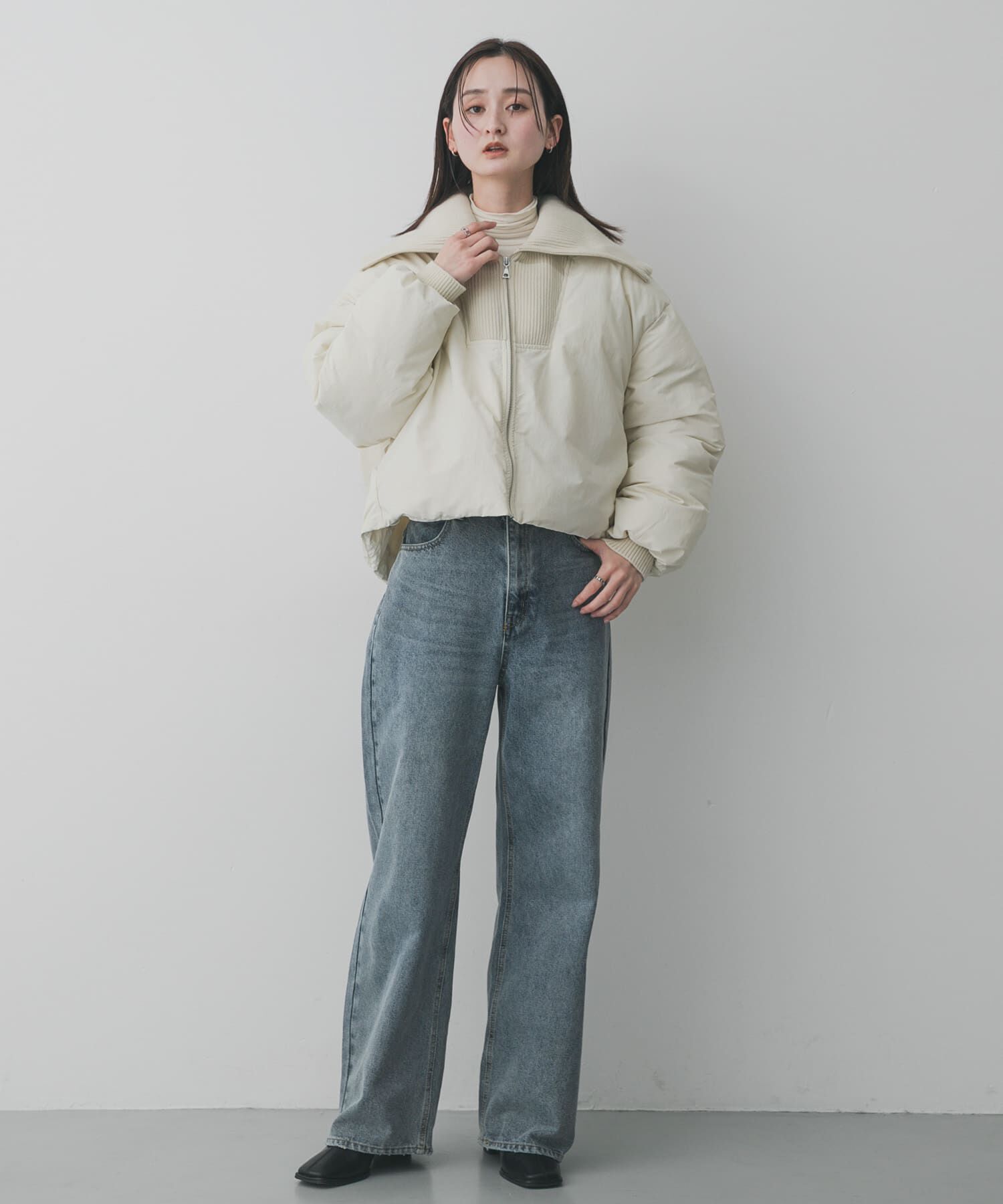 SENSE OF PLACE by URBAN RESEARCH「ビッグカラーショートパフジャケット」|ダウン|