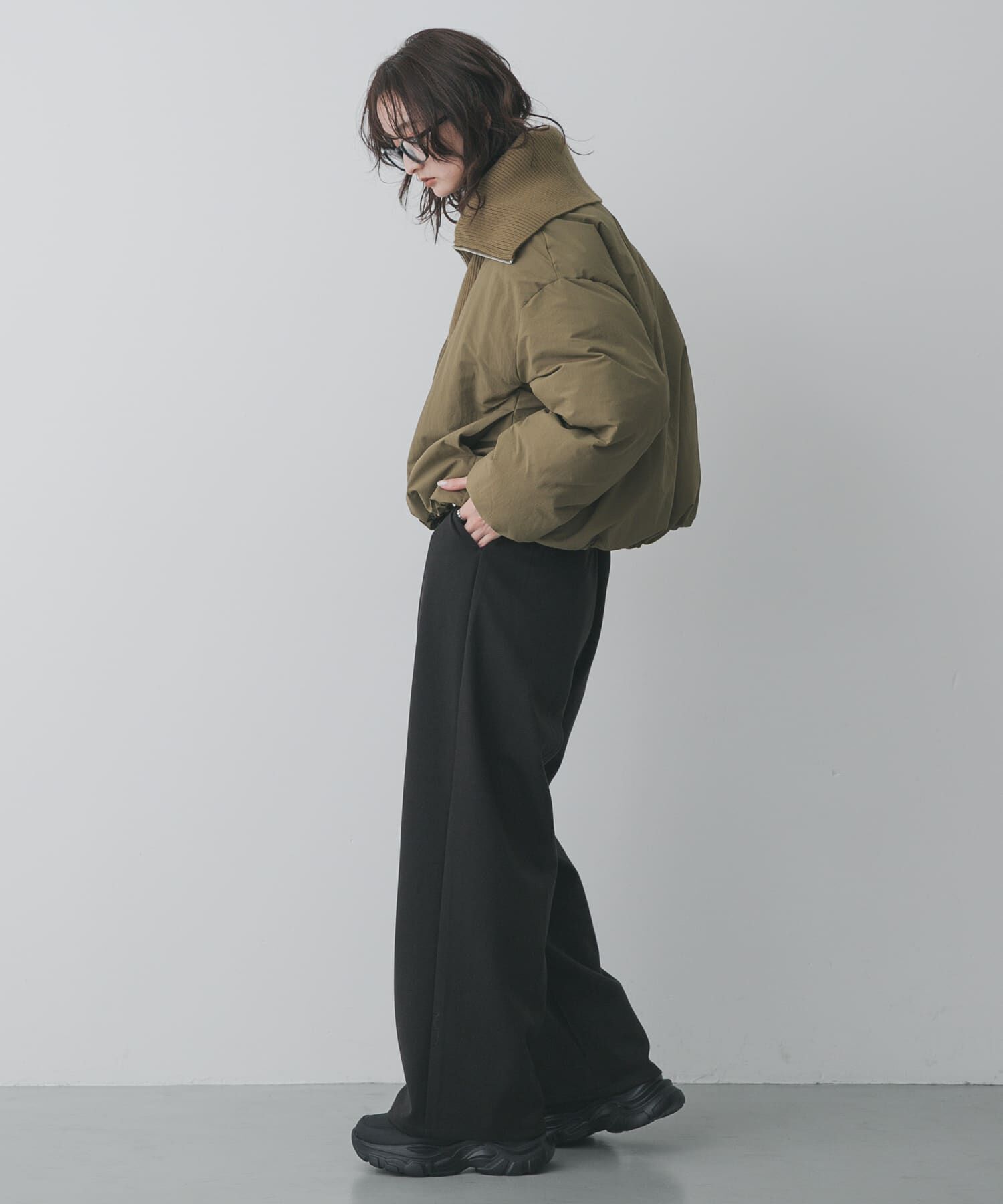 SENSE OF PLACE by URBAN RESEARCH「ビッグカラーショートパフジャケット」|ダウン|