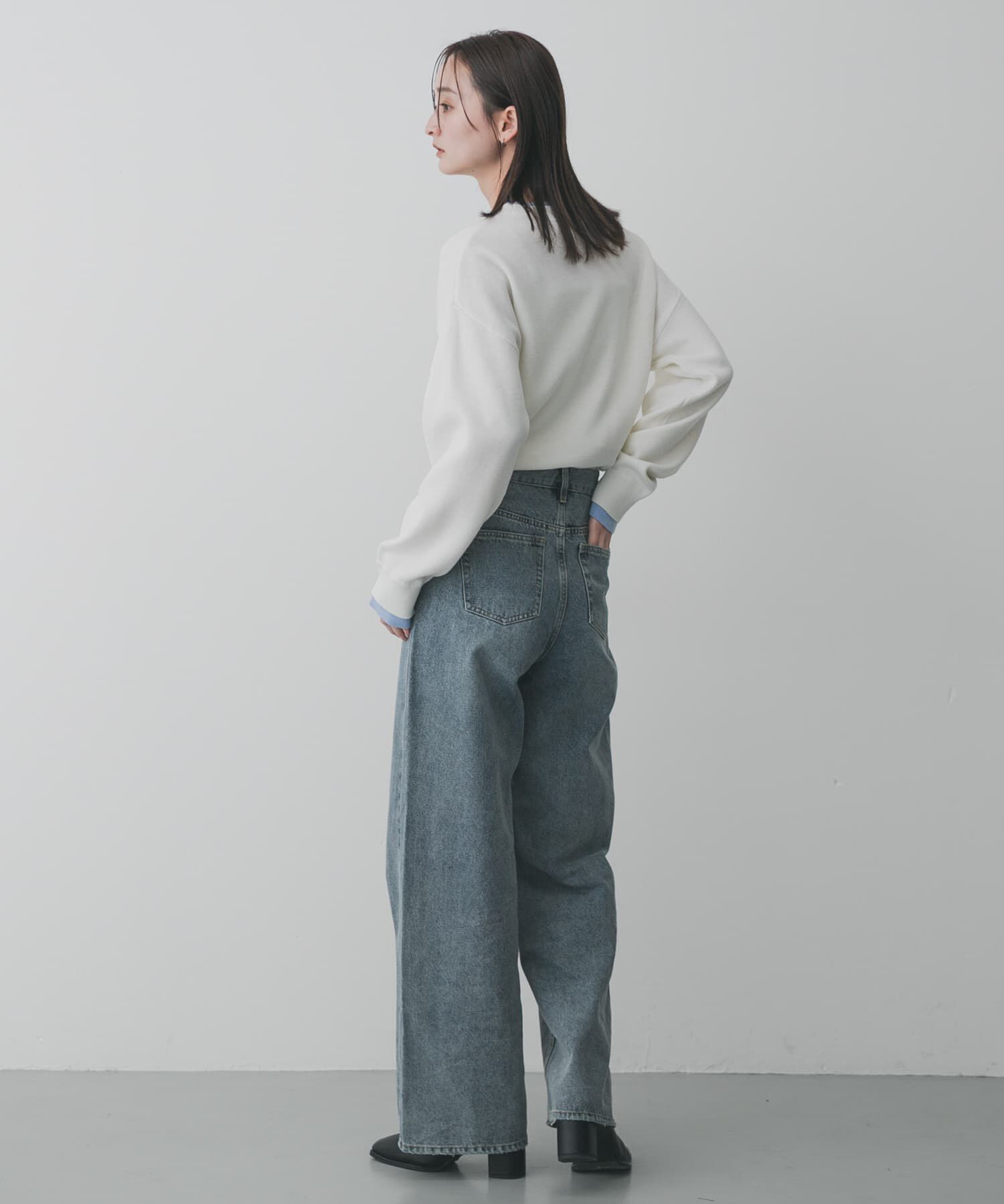 SENSE OF PLACE by URBAN RESEARCH「『洗濯可』バイカラーレイヤードセーター」|ニット・セーター|