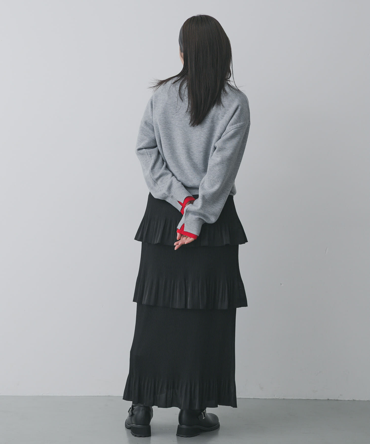 SENSE OF PLACE by URBAN RESEARCH「『洗濯可』バイカラーレイヤードセーター」|ニット・セーター|