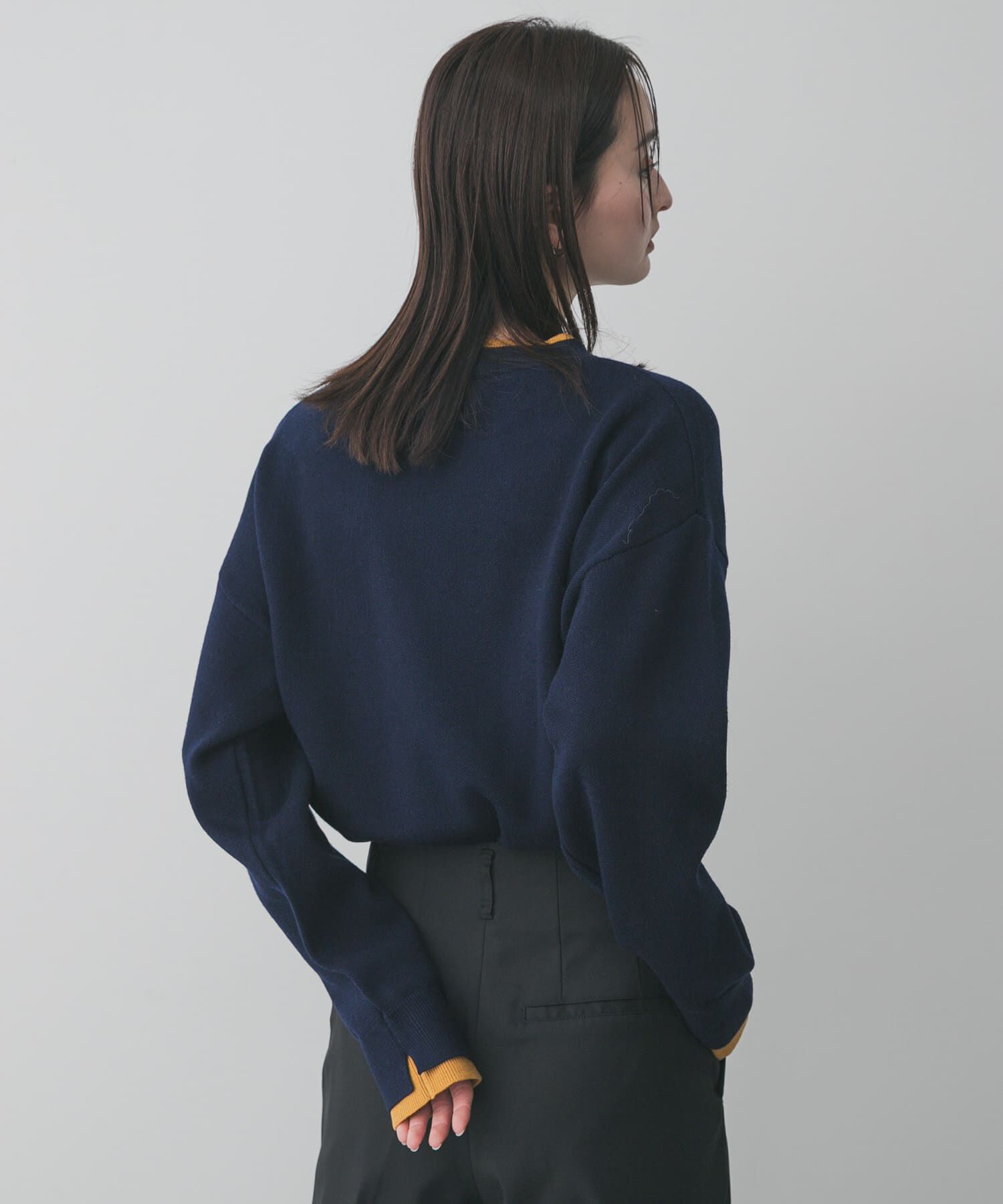 SENSE OF PLACE by URBAN RESEARCH「『洗濯可』バイカラーレイヤードセーター」|ニット・セーター|