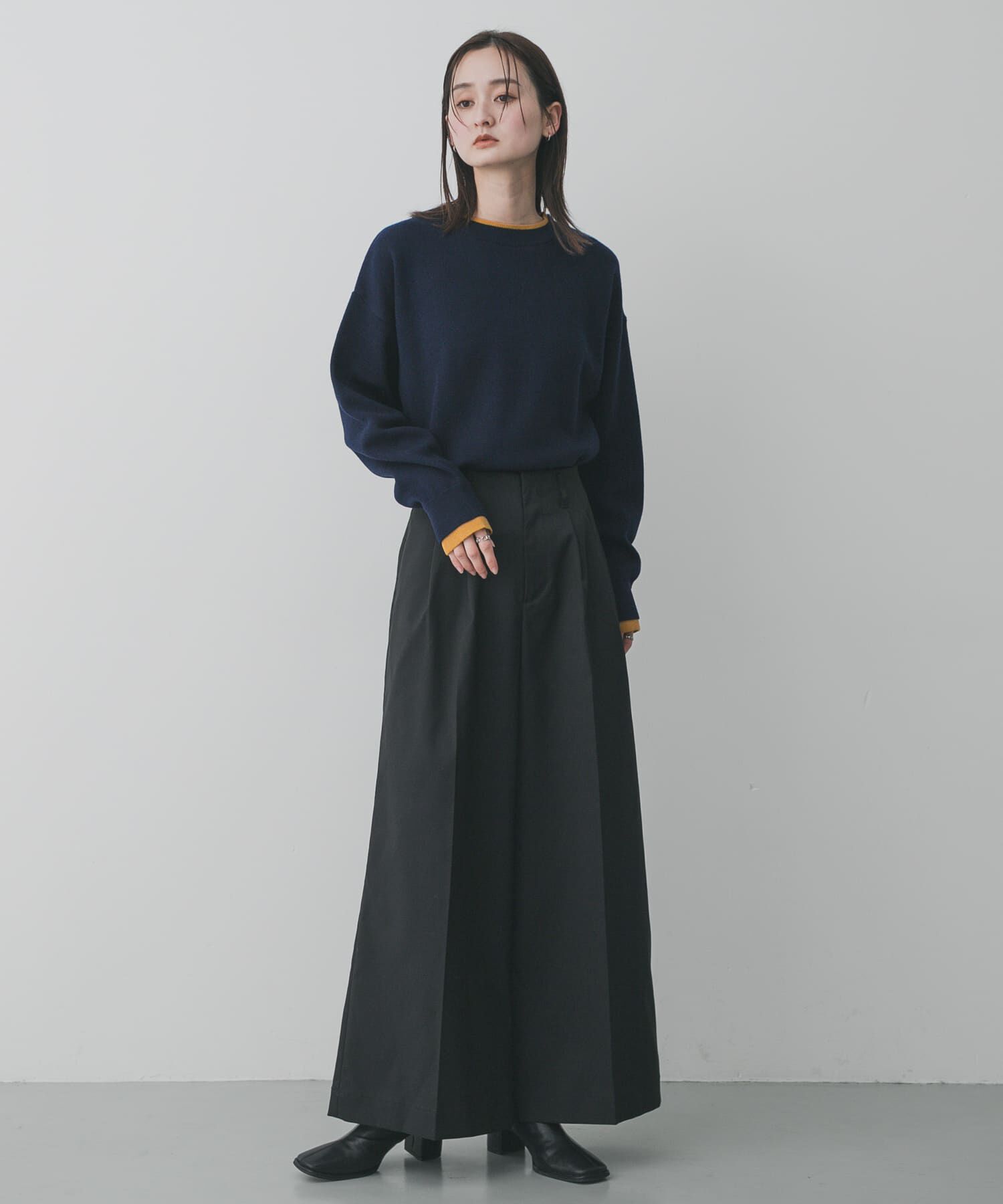 SENSE OF PLACE by URBAN RESEARCH「『洗濯可』バイカラーレイヤードセーター」|ニット・セーター|