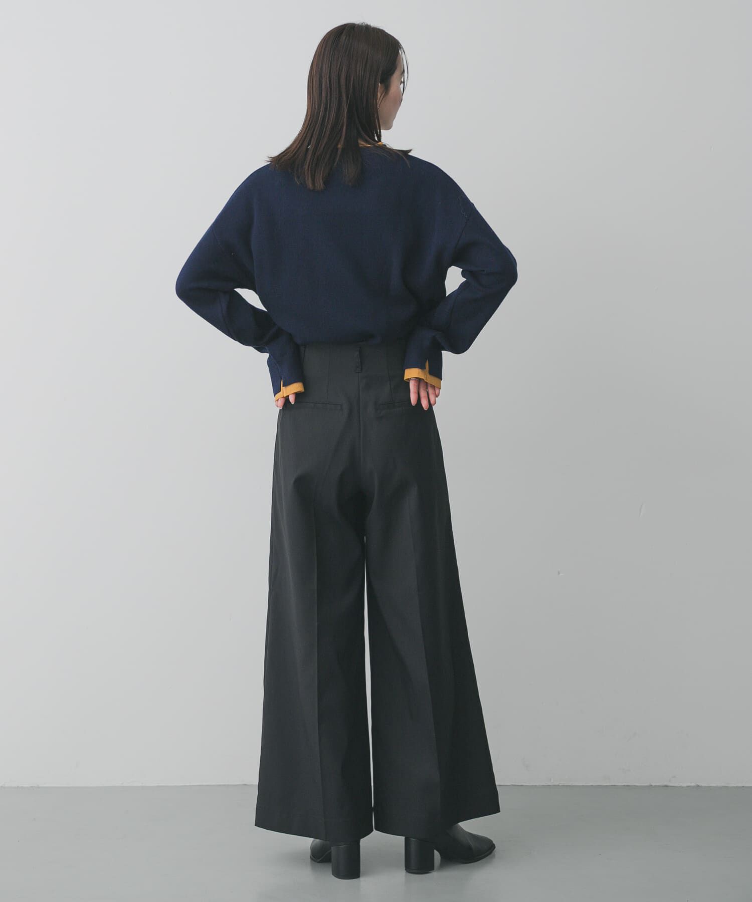 SENSE OF PLACE by URBAN RESEARCH「『洗濯可』バイカラーレイヤードセーター」|ニット・セーター|