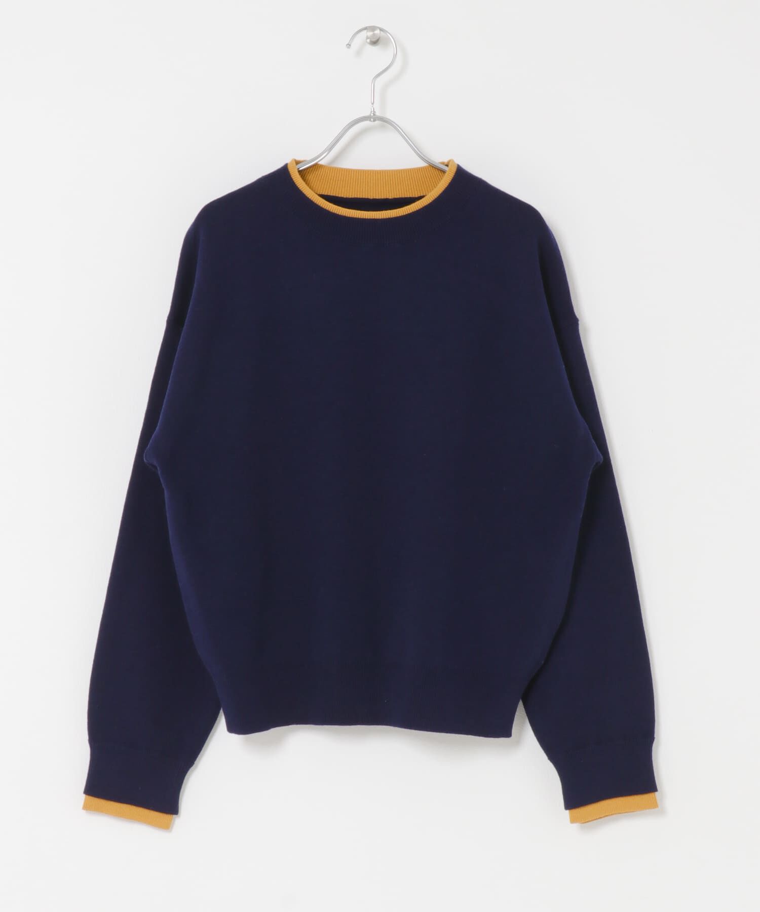 SENSE OF PLACE by URBAN RESEARCH「『洗濯可』バイカラーレイヤードセーター」|ニット・セーター|