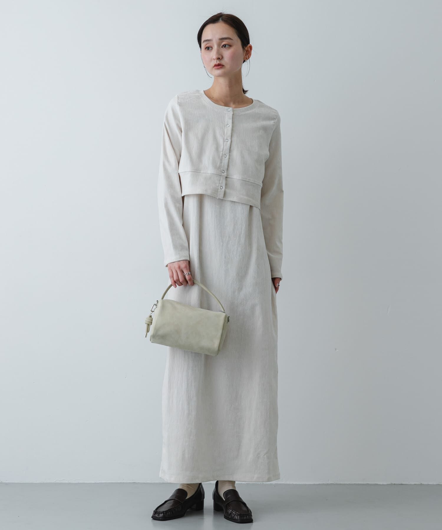 SENSE OF PLACE by URBAN RESEARCH「2Pベロアアンサンブルワンピース」|ワンピース|