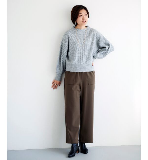 le.coeur blanc「《手洗い可能》コスミカルウォームイージーワイドパンツ」|その他|