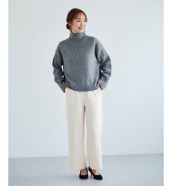 le.coeur blanc「《手洗い可能》コスミカルウォームイージーワイドパンツ」|その他|