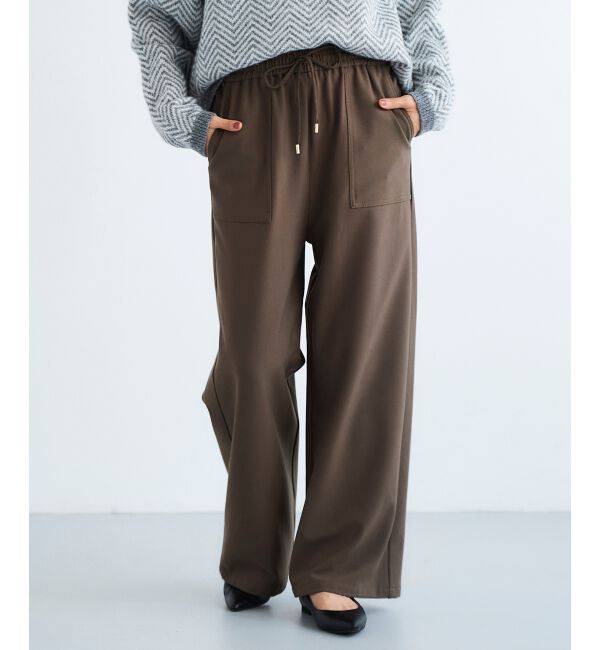 le.coeur blanc「《手洗い可能》コスミカルウォームイージーワイドパンツ」|その他|