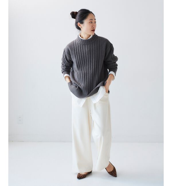 le.coeur blanc「《手洗い可能》コスミカルウォームイージーワイドパンツ」|その他|