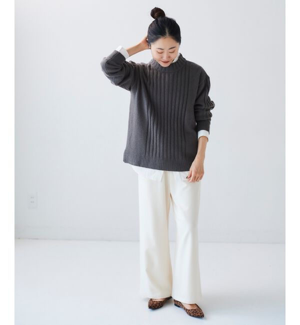 le.coeur blanc「《手洗い可能》コスミカルウォームイージーワイドパンツ」|その他|