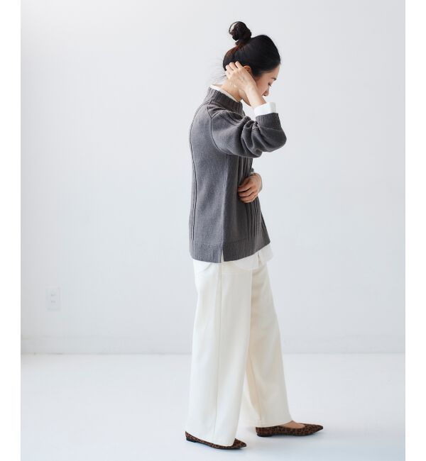 le.coeur blanc「《手洗い可能》コスミカルウォームイージーワイドパンツ」|その他|