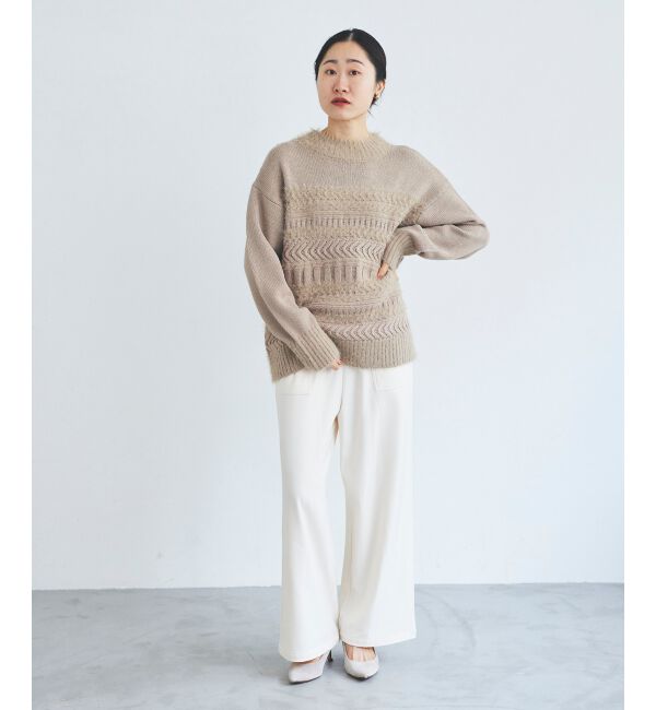 le.coeur blanc「《手洗い可能》コスミカルウォームイージーワイドパンツ」|その他|