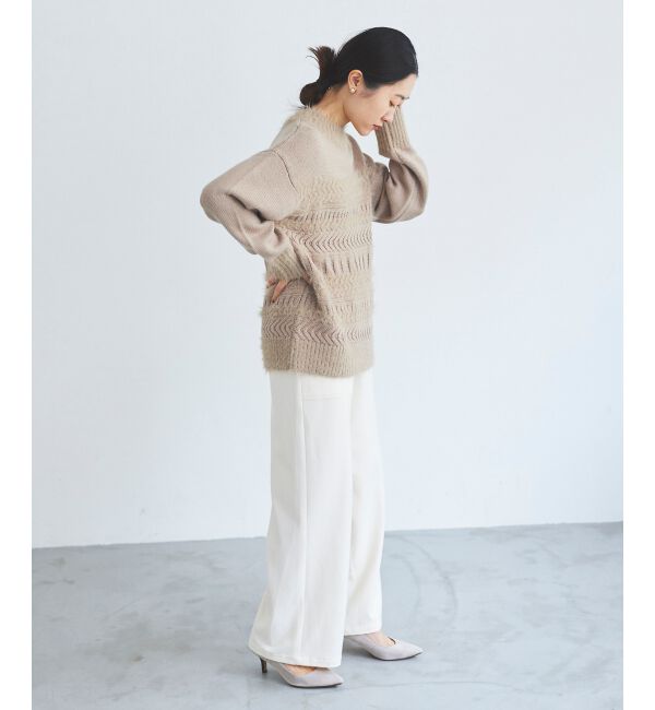 le.coeur blanc「《手洗い可能》コスミカルウォームイージーワイドパンツ」|その他|