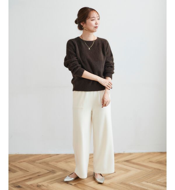 le.coeur blanc「《手洗い可能》コスミカルウォームイージーワイドパンツ」|その他|
