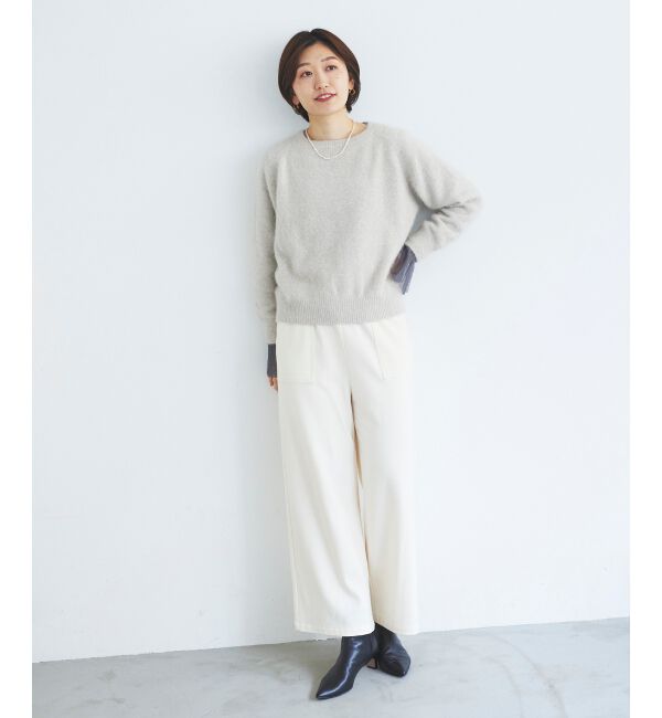 le.coeur blanc「《手洗い可能》コスミカルウォームイージーワイドパンツ」|その他|