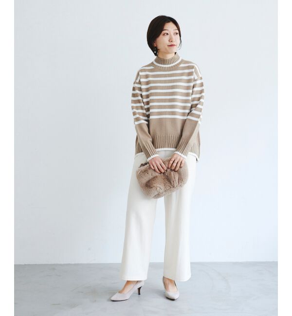 le.coeur blanc「《手洗い可能》コスミカルウォームイージーワイドパンツ」|その他|