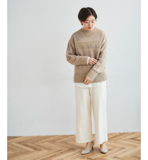 le.coeur blanc「《手洗い可能》コスミカルウォームイージーワイドパンツ」|その他|