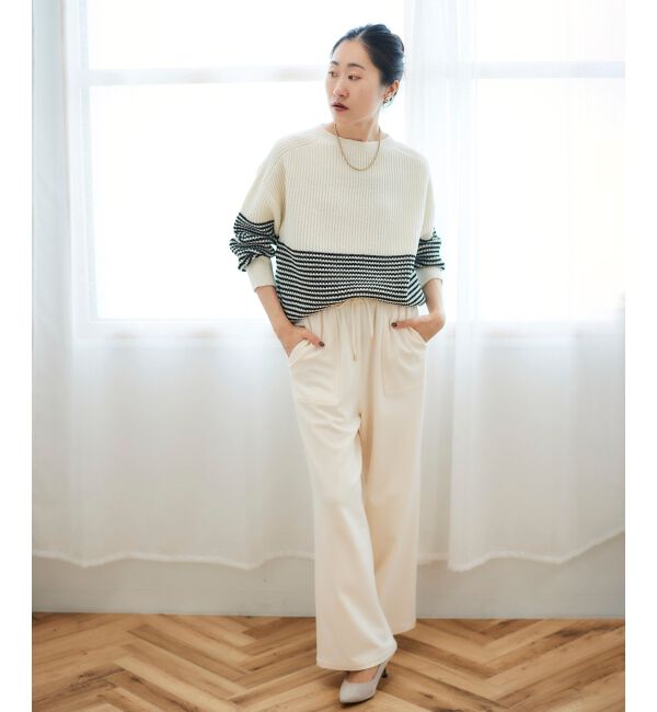 le.coeur blanc「《手洗い可能》コスミカルウォームイージーワイドパンツ」|その他|