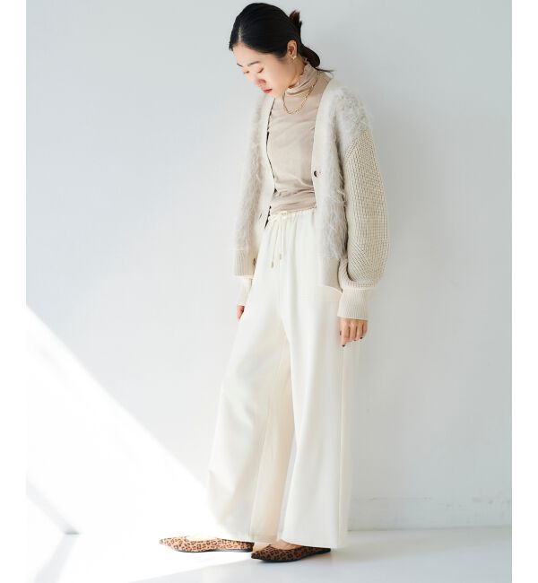 le.coeur blanc「《手洗い可能》コスミカルウォームイージーワイドパンツ」|その他|