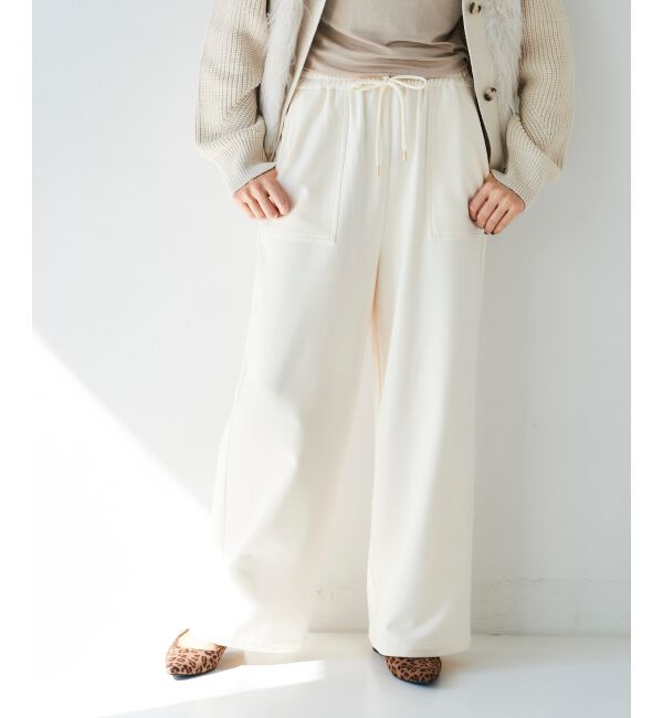 le.coeur blanc「《手洗い可能》コスミカルウォームイージーワイドパンツ」|その他|