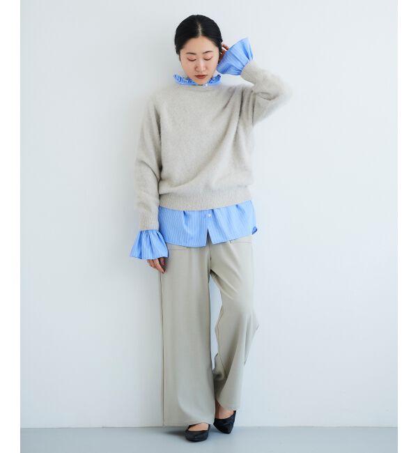 le.coeur blanc「《手洗い可能》コスミカルウォームイージーワイドパンツ」|その他|