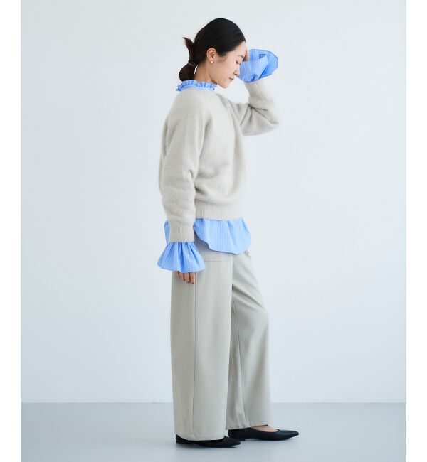 le.coeur blanc「《手洗い可能》コスミカルウォームイージーワイドパンツ」|その他|