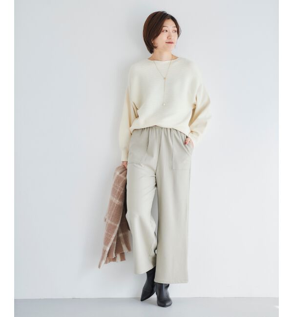 le.coeur blanc「《手洗い可能》コスミカルウォームイージーワイドパンツ」|その他|