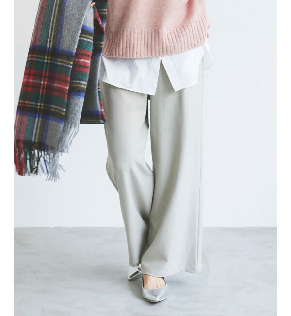 le.coeur blanc「《手洗い可能》コスミカルウォームイージーワイドパンツ」|その他|