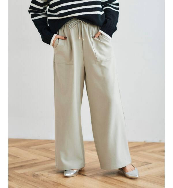 le.coeur blanc「《手洗い可能》コスミカルウォームイージーワイドパンツ」|その他|