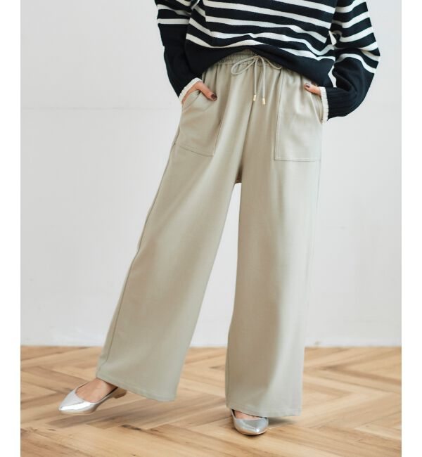 le.coeur blanc「《手洗い可能》コスミカルウォームイージーワイドパンツ」|その他|